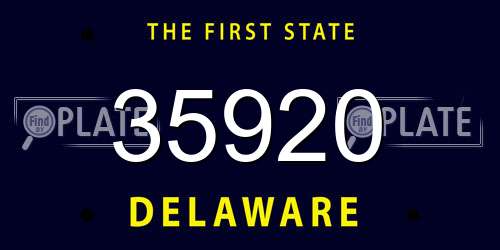 35920 Delaware License Plate