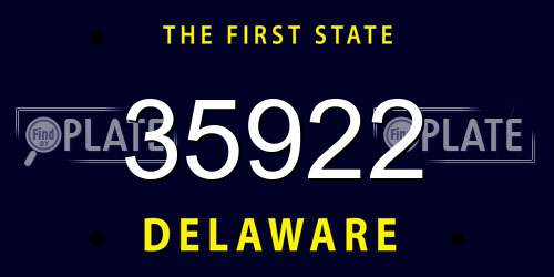 35922 Delaware License Plate