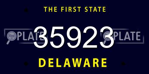 35923 Delaware License Plate