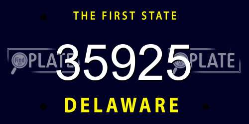 35925 Delaware License Plate