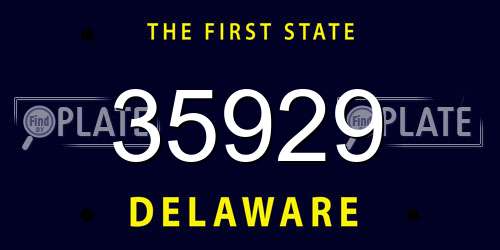 35929 Delaware License Plate