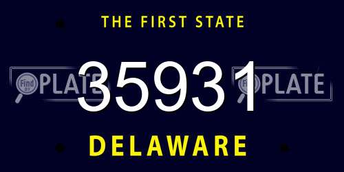 35931 Delaware License Plate