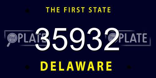 35932 Delaware License Plate