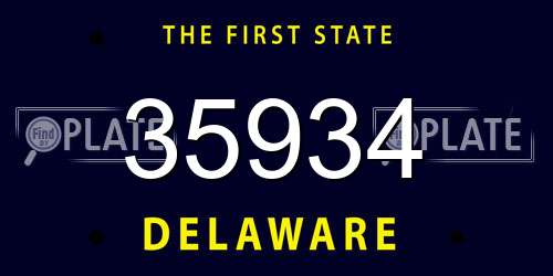 35934 Delaware License Plate