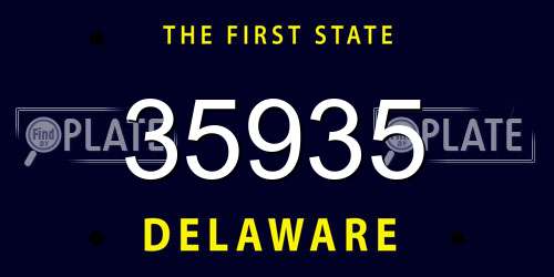 35935 Delaware License Plate