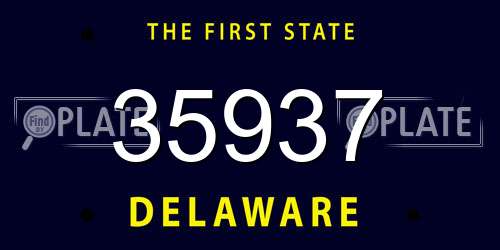 35937 Delaware License Plate