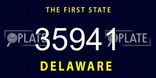 35941 Delaware License Plate