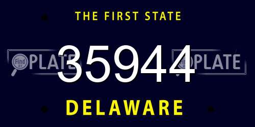 35944 Delaware License Plate