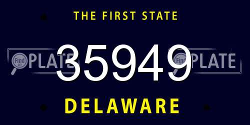 35949 Delaware License Plate