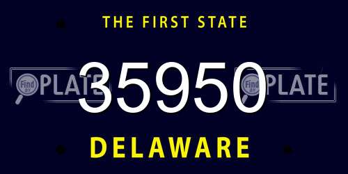 35950 Delaware License Plate