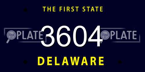 3604 Delaware License Plate