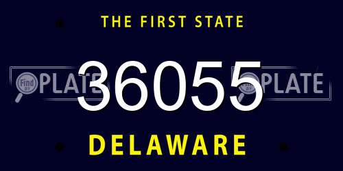 36055 Delaware License Plate