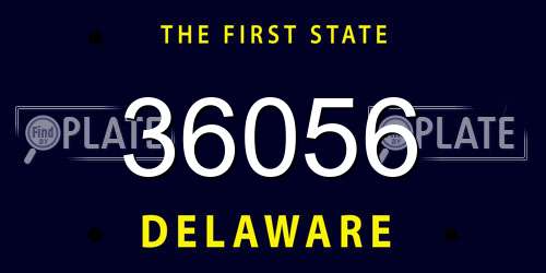 36056 Delaware License Plate