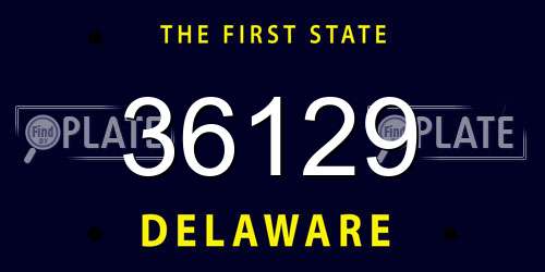 36129 Delaware License Plate