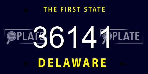 36141 Delaware License Plate