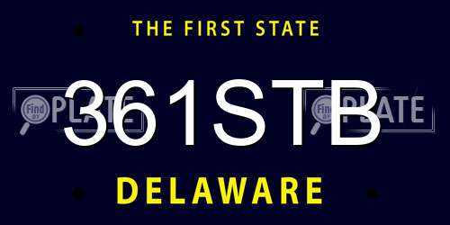 361STB Delaware License Plate