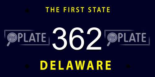 362 Delaware License Plate