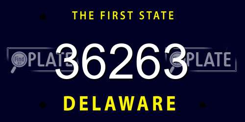 36263 Delaware License Plate