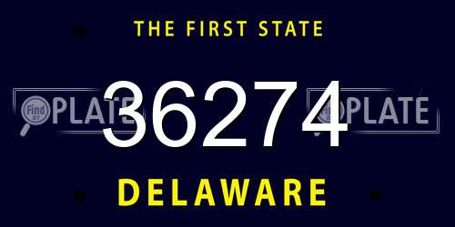 36274 Delaware License Plate