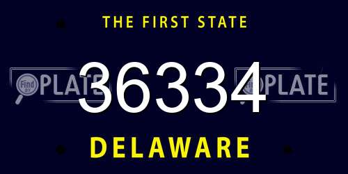 36334 Delaware License Plate