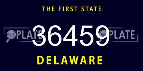 36459 Delaware License Plate