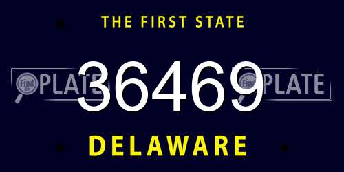 36469 Delaware License Plate