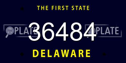 36484 Delaware License Plate