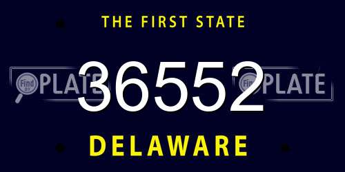 36552 Delaware License Plate