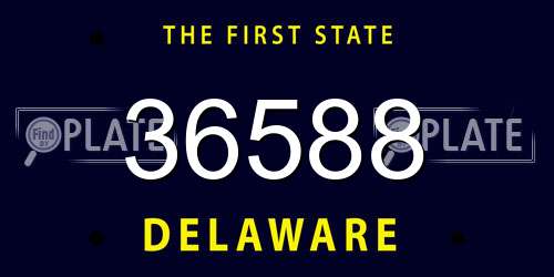 36588 Delaware License Plate