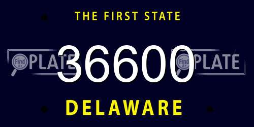 36600 Delaware License Plate