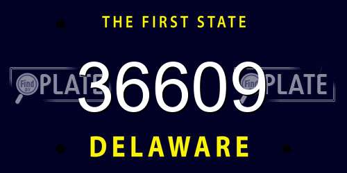 36609 Delaware License Plate