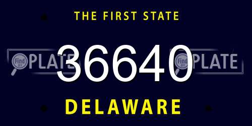 36640 Delaware License Plate