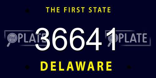 36641 Delaware License Plate