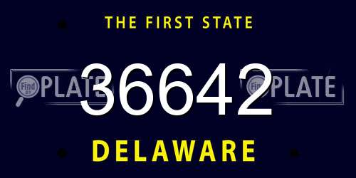 36642 Delaware License Plate