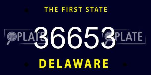 36653 Delaware License Plate