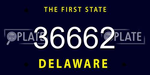 36662 Delaware License Plate