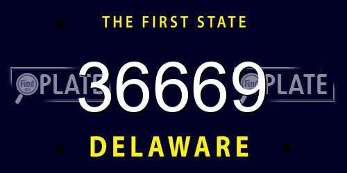 36669 Delaware License Plate