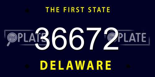 36672 Delaware License Plate