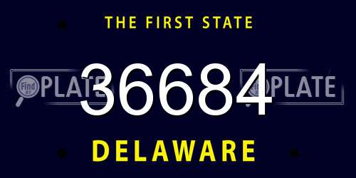 36684 Delaware License Plate