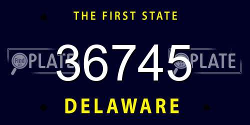 36745 Delaware License Plate