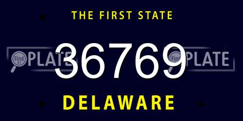 36769 Delaware License Plate