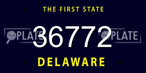 36772 Delaware License Plate