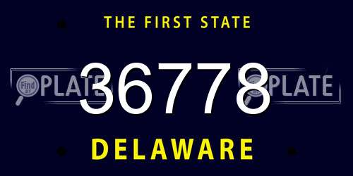 36778 Delaware License Plate