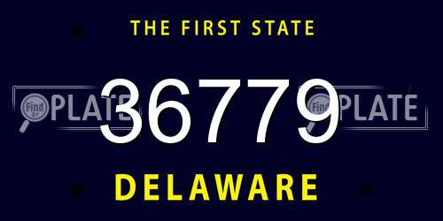 36779 Delaware License Plate