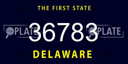 36783 Delaware License Plate