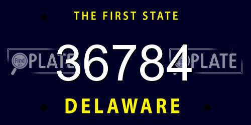 36784 Delaware License Plate