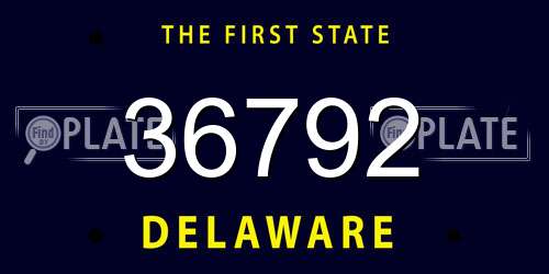 36792 Delaware License Plate