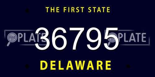 36795 Delaware License Plate