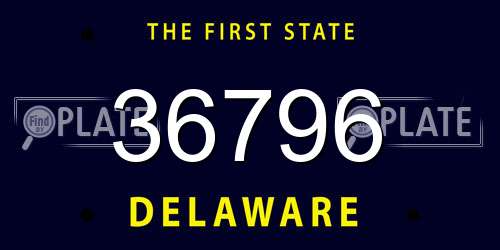 36796 Delaware License Plate