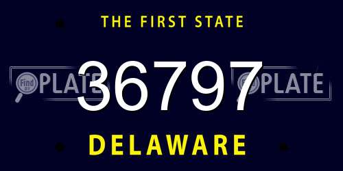 36797 Delaware License Plate